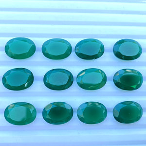 Piedras preciosas facetadas de ónix verde, accesorios de fabricación de joyas hechas a mano, precio de fábrica al por mayor - Product Image 2