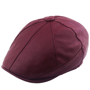 Custom logo Stylish <b>Plain</b> Embroidered Fashionable Blank Men PU Leather <b>Baseball</b> <b>Cap</b> Hat - Product Image 4