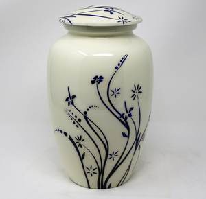 โกศเผาศพลายดอกไม้สีแดงดำสำหรับขี้เถ้าของมนุษย์และโกศฝังที่โชว์ที่บ้านหรือซอกดอกไม้สีแดงดำ220 - Product Image 2