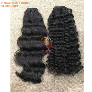Extensions de cheveux Remy platine 100 % non traités, cheveux humains bruts non modifiés du Vietnam, style lisse et ondulé, double trame machine - Product Image 2