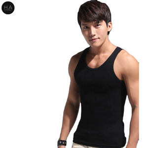 Custom Solid Color Sleeveless 100 Cotton <b>Men</b> <b>White</b> Black Ribbed tank Top <b>Vest</b> - Product Image 4