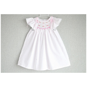 Baby Smock Dresses for Girls Smocked Hand Made Cotton Kids Clothes Boutiques Wholesale - Product Image 4