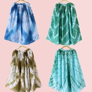 Wholesale Lot Tie Die Summer Wear Cotton Maxi Skirt,Indian Handmade Beach Wear Skirt