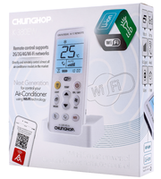Control Remoto Universal para Aire Acondicionado K-380EW 2.4G WiFi, Pantalla LCD Retroiluminada, Función de Temporizador, Base de Alimentación, Soporte de Pared