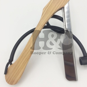 New Design Barber <b>Straight</b> <b>Razor</b> With Wood Handle Black Coated <b>Razor</b> Wooden Handle Private Label Logo Offer High Demand <b>Razors</b> - Product Image 4