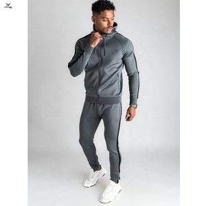 Survêtement de sport pour hommes, Slim, bonne vente, personnalisé, Fitness, panneau latéral en Polyester - Product Image 1