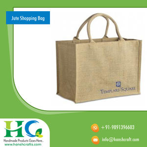 Sac fourre-tout réutilisable écologique en toile de jute, lin et coton Sac à provisions pliable avec logo personnalisé et imprimé pour supermarché - Product Image 2