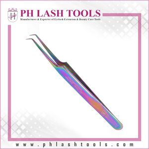 Pince À Épiler À cils en Multi Couleur, pince à Épiler Volume 6mm 75 Degrés, nouveau Modèle Pince À Épiler pour Cils de Marque Privée - Product Image 2