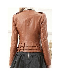 Veste de luxe pour femmes, en peau d'agneau, au Design grec Antique, à la mode, disponible dans toutes les couleurs - Product Image 2