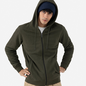 Nueva Sudadera con capucha de gran tamaño Unisex al por mayor 100% algodón cuello redondo cremallera logotipo personalizado bordado hombres Sudadera con capucha Lisa para invierno - Product Image 4