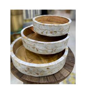 จานจานเสิร์ฟทำจากไม้และโลหะมีสองขนาดให้เลือกจานช็อคโกแลตราคาดีที่สุด - Product Image 6