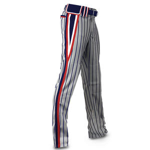 Pantalones de Béisbol Personalizados al por Mayor para Hombre, Sublimados, 100% Poliéster, Grises, Lisos, 2021 - Product Image 4