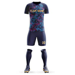 ชุดฟุตบอลชายคุณภาพสูง ปี 2021 สวมใส่สบาย รับผลิตตามสั่ง เสื้อเจอร์ซีย์ทันสมัย บริการ OEM ผลิตจากโพลีเอสเตอร์ 100% - Product Image 1