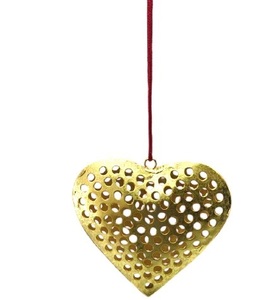 HIGH QUALITY DOTTED DESIGN LARGE HANGING HEART METAL CHRISTMAS HANGING ORNAMENT NEW DESIGN <b>TREE</b> DECORATION HOME DECOR - Product Image 1