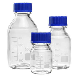 Botella de reactivo para laboratorio químico, botella de vidrio de borosilicato de boca estrecha, fabricante de vidrio