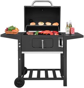 Griglia a <span class=keywords><strong>Carbone</strong></span> per Barbecue con Carrello Combinato Resistente e Affumicatore con Camino - Product Image 2