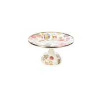 Bol de service jetable en aluminium poli, imprimé floral simple et élégant, minimaliste, écologique, pour salades et plats.
