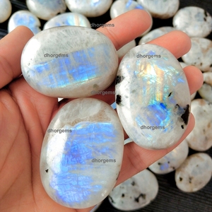 Piedra lunar con forma de estrella, de 12mm piedra lunar, cabujones curativos, palmstone, lapislázuli, cristales curativos, Palma de jaspe rojo crudo - Product Image 2