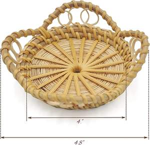 Rattan Tea Coasters in Premium Quality with Customized Shape and Size Perfect for Coffee and Tea Kitchen Use <b>Set</b> <b>of</b> <b>6</b> - Product Image 3