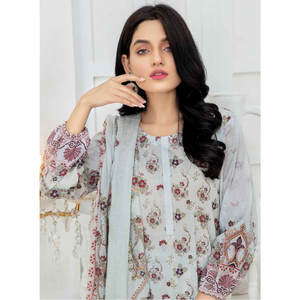 Haute qualité prêt-à-porter tenue décontractée pour les femmes meilleure robe de pelouse imprimée en gros avec logo personnalisé motif solide - Product Image 4