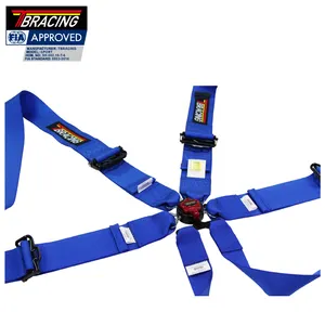 fia safety harness safe belt webbing straps car seat belts gold color