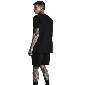 Ensemble de vêtements décontractés d'été légers et respirants pour hommes évacuant la transpiration avec la technique de broderie Couleur de contraste - Product Image 5