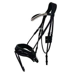 บังเหียนม้าหนังคริสตัล พร้อมปรับแต่งสีและโลโก้ได้ สำหรับขี่ม้า - Product Image 1