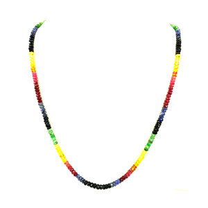 Perles de saphir multicolores facettées en vrac pour la confection de bijoux tendance – Fournisseur en gros de perles de pierres précieuses naturelles – Fabricant - Product Image 1