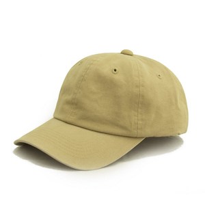 <b>Khaki</b> Cotton Twill <b>Baseball</b> <b>Caps</b> Common Fabric with Blank Design for Customization - Product Image 2