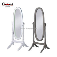 Full Length Swivel Adjustable Oval Wood Traditional Bedroom Wedding New Year Bathroom GlobalOrbit Floor Dressing Standing Mirror