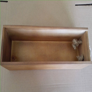 Caja de regalo de botella de madera de champán y whisky individual, caja de vino de madera de color cereza con tapa deslizante y cuerda para fiesta, boda - Product Image 4