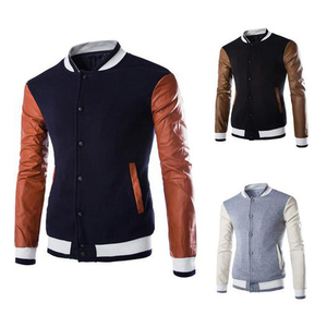 เสื้อแจ็กเก็ตเบสบอลชาย,ดีไซน์โลโก้ OEM แบบใหม่ - Product Image 3