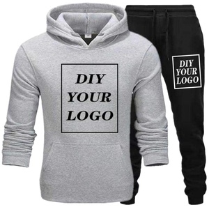 Conjunto de chándal con cremallera y panel de contraste para hombre de tendencia superior del fabricante personalizado Top de invierno de talla grande para hombre - Product Image 3