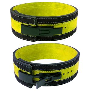 100% White Leather <b>Powerlifting</b> Lever Buckle <b>Belt</b> 13mm Power Weight <b>Belt</b> 4 Inch Wide Heavy Duty for ,Bodybuilding, Cross Fit - Product Image 2