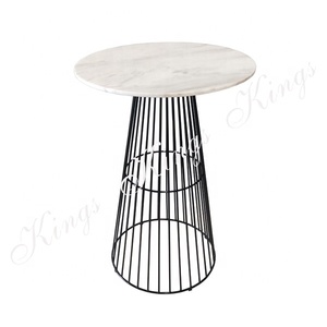 Steel Wire <strong>Marble</strong> <strong>Bar</strong> <strong>Table</strong> - Product Image 1