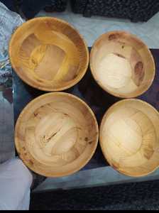 Bol de service à salade en bois d'acacia fait main de qualité supérieure, style corne d'ivoire polie, écologique, sans danger pour les aliments, taille personnalisée, artisanal - Product Image 3