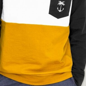 Nouvelle vente chaude mode couleur bloc sweat à capuche pour hommes drawstrin coréen - Product Image 3
