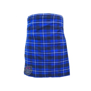Kilts Tradicionales Escoceses para Hombre, Lana Acrílica, 6 Yardas, Tres Correas de Cuero, ERHU Onstyle OS_0799, Negro, Talla Personalizada - Product Image 1