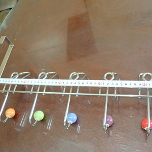Crochets au-dessus de la porte Cintre chromé à 5 boules - Product Image 2