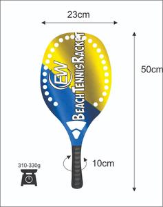 ไม้เทนนิสชายหาดแบบกำหนดเอง คาร์บอนไฟเบอร์ ไม้พายชายหาด/ไม้พาเดล พร้อมโลโก้และสีที่คุณต้องการ น้ำหนัก 319-330 กรัม ความยาว 50 ซม. - Product Image 1