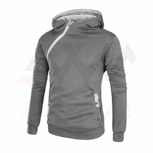 2025 nouveau à la mode de haute qualité gym fitness fermeture éclair latérale en gros pas cher prix couleur différente logo personnalisé coton polaire à capuche - Product Image 4