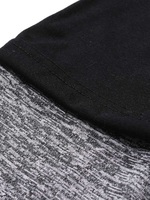 T-shirt à manches longues col rond pour femme, collection hiver 2021, Top tendance, en Patchwork, bloc de couleur,
