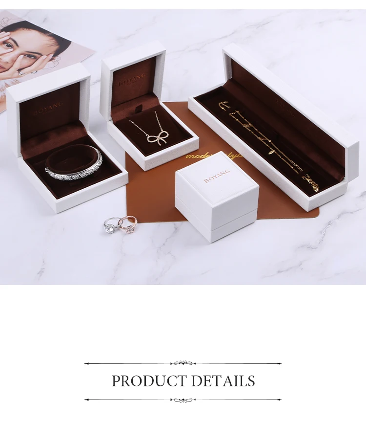Custom High Quality Luxury Printed High Quality Clear Chain Gift Box Jewelry Storage Packaging Ring Box