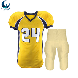Uniforme de football américain avec nom et numéro d'équipe personnalisés, ensembles respirants de grande taille dans des couleurs personnalisées - Product Image 4