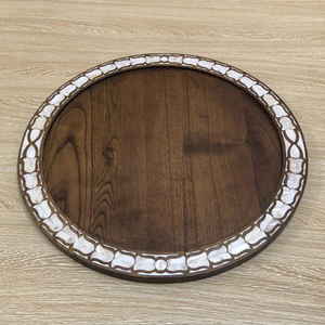 Plateau de service en bois pour chocolat, livraison gratuite de haute qualité avec mère de perle brillante pour Eid fabriqué au Vietnam - Product Image 2