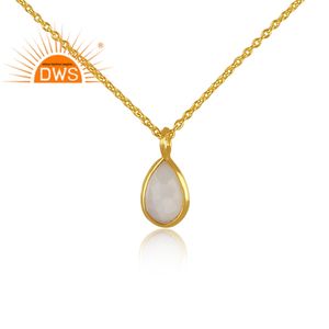 Collier Pendentif en Argent Sterling 925 de Qualité Supérieure avec Pierre de Lune Blanche Naturelle 2026 pour Femme - Fabricant de Bijoux - Product Image 1