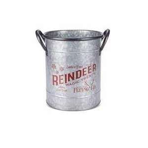 Juego de Diseño Popular, Cubo de metal de diseño Vintage para Navidad, de lujo, calidad, artículo de regalo de Navidad, cubo redondo de Metal de bajo precio - Product Image 4