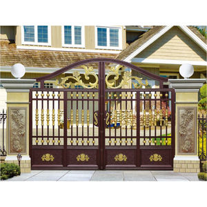 Porte d'entrée moderne, 1 pièce, design en aluminium, Style européen, portes décoratives - Product Image 6