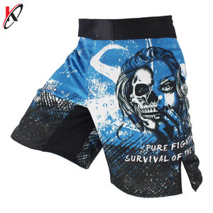 Pantalones de boxeo de gel de poliéster para hombre, pantalones de Muay Thai, pantalones cortos de MMA estampados para lucha, pantalones cortos de boxeo tailandés para ropa de artes marciales - Product Image 4