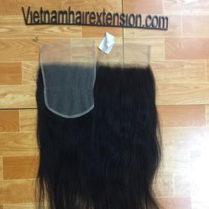 Extensions de cheveux avec fermeture en dentelle, 100% cheveux vierges Remy, ondulation profonde, origine Vietnam, 100g - Product Image 1